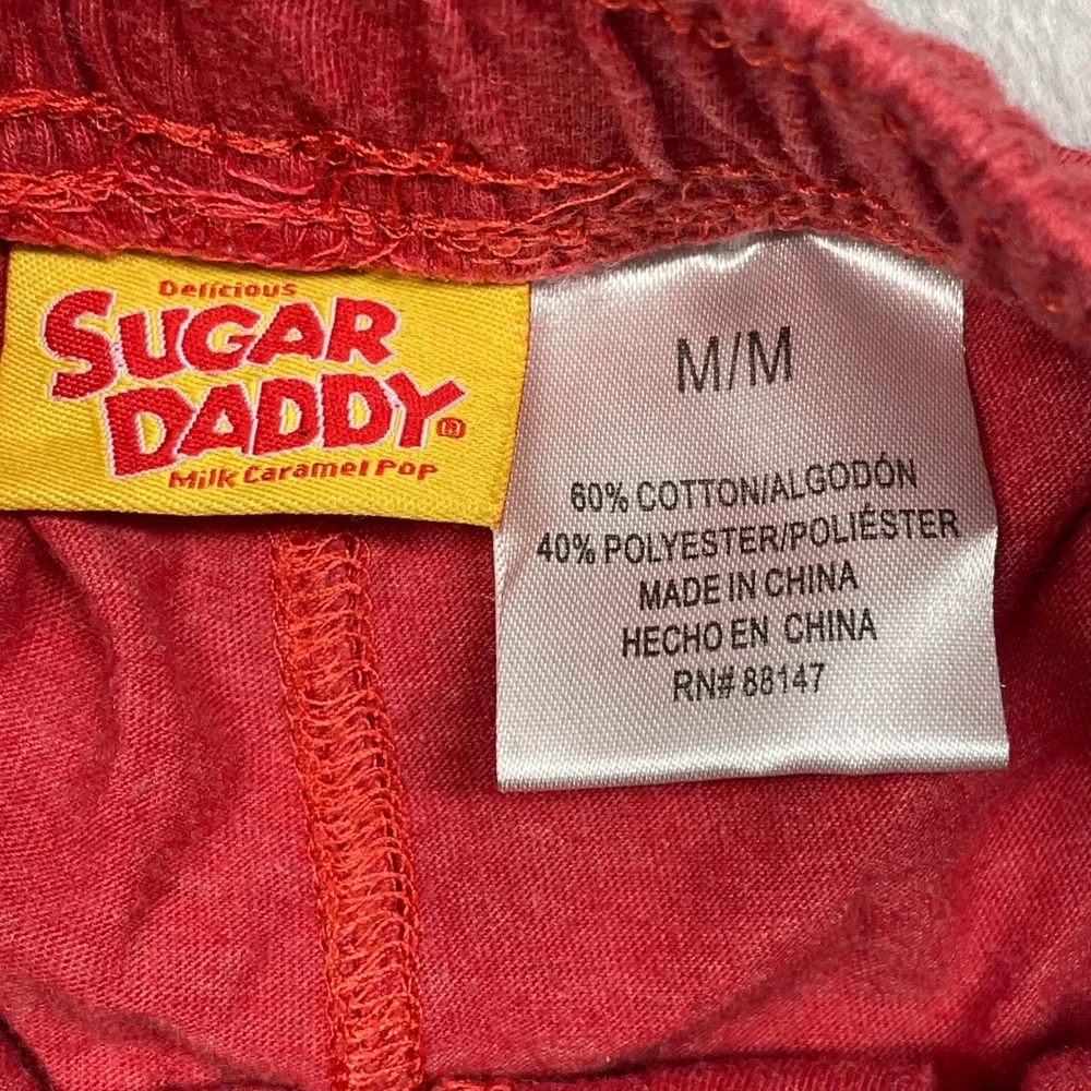 Sugar Daddy Pajama Shorts Men Medium Red Whos Your Daddy Candy Graphic Lounge